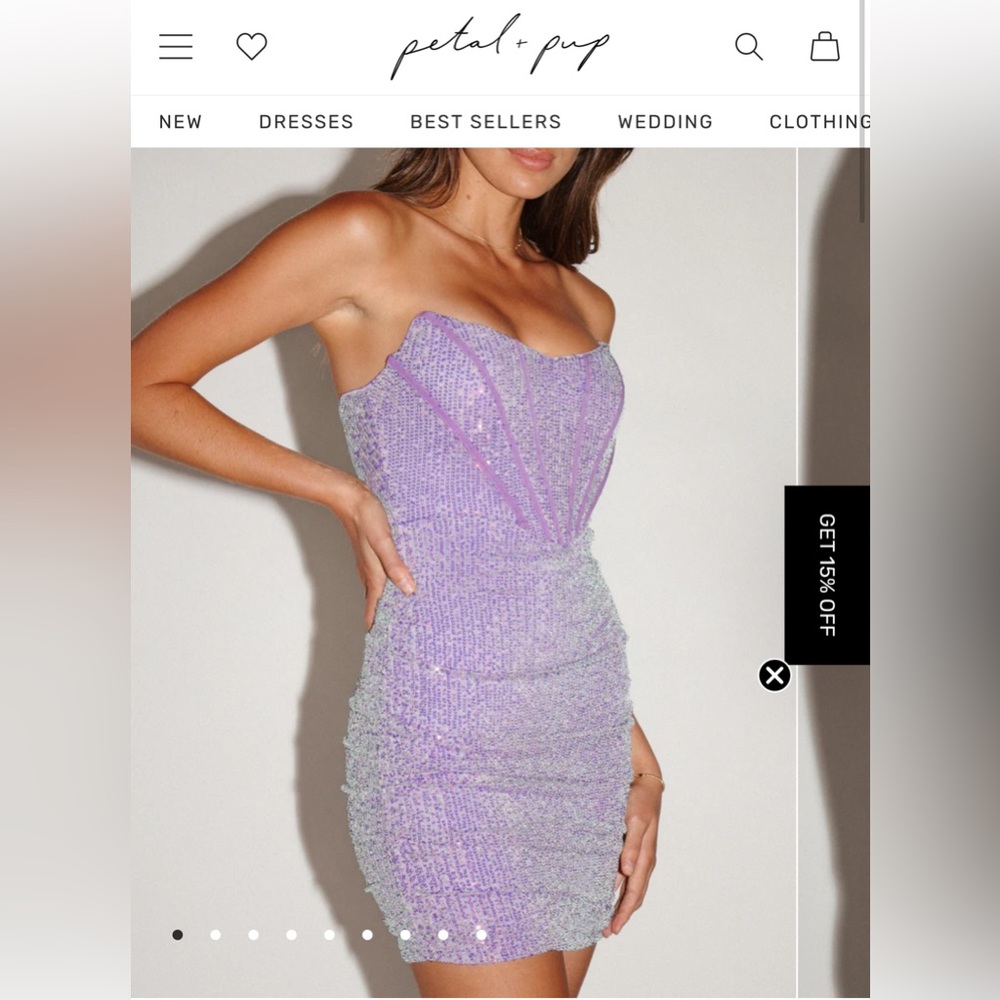 AVRIL SEQUIN MINI DRESS - PURPLE